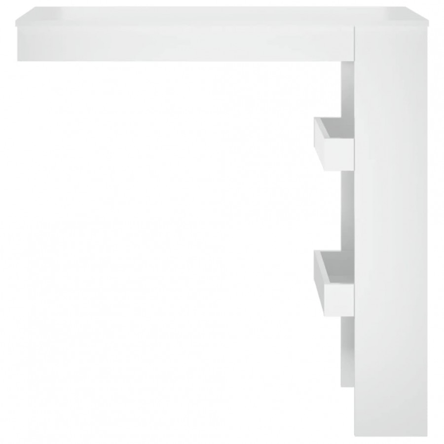 Table bar mural Blanc Brillant 102x45x103,5cm  Table bar mural Blanc Brillant 102x45x103,5cm