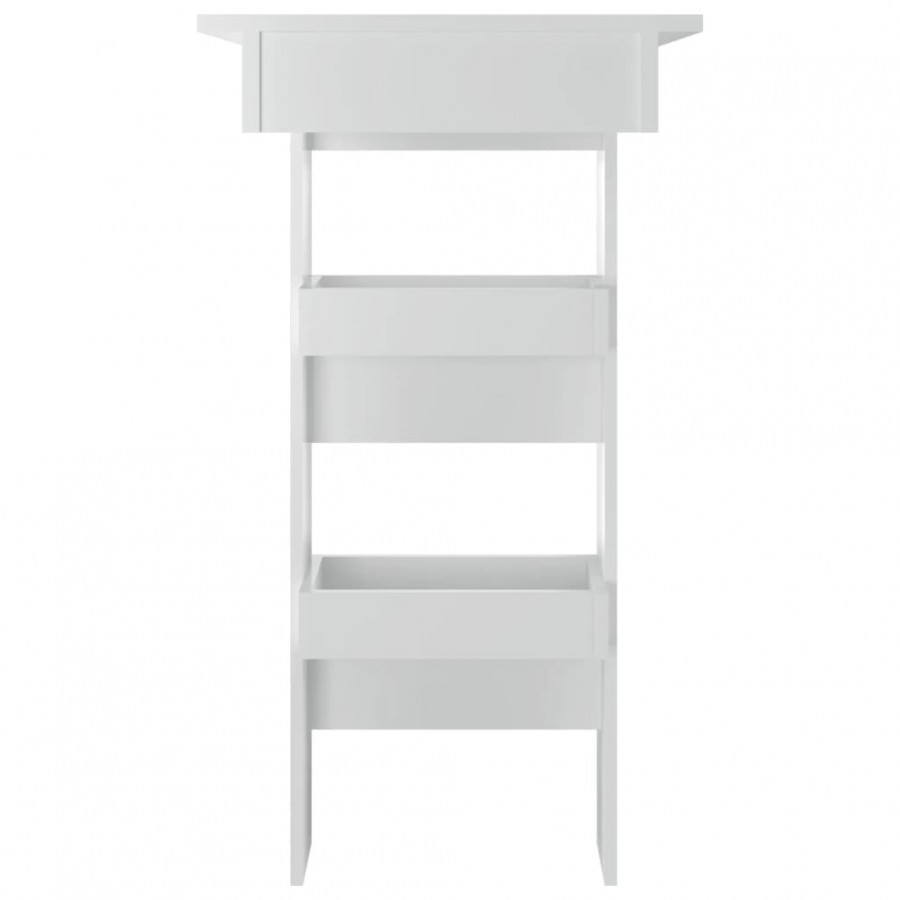 Table bar mural Blanc Brillant 102x45x103,5cm  Table bar mural Blanc Brillant 102x45x103,5cm