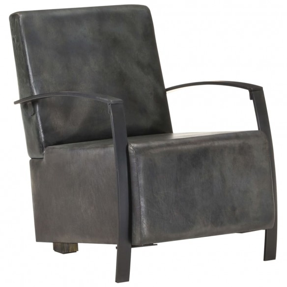 Fauteuil Gris Cuir véritable