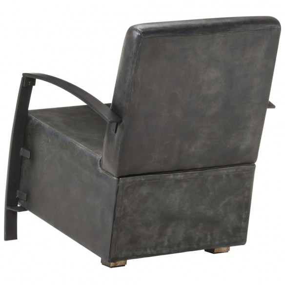 Fauteuil Gris Cuir véritable