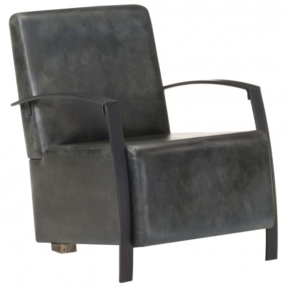 Fauteuil Gris Cuir véritable