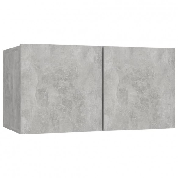 Ensemble de meubles TV 4 pcs Gris béton Aggloméré