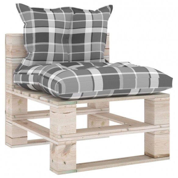 Canapé de milieu palette de jardin avec coussins bois de pin