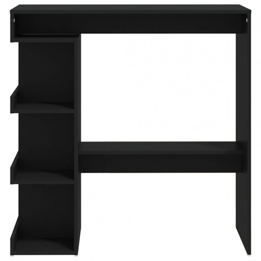 Table de bar étagère de rangement Noir 100x50x101,5 cm Table de bar étagère de rangement Noir 100x50x101,5 cm