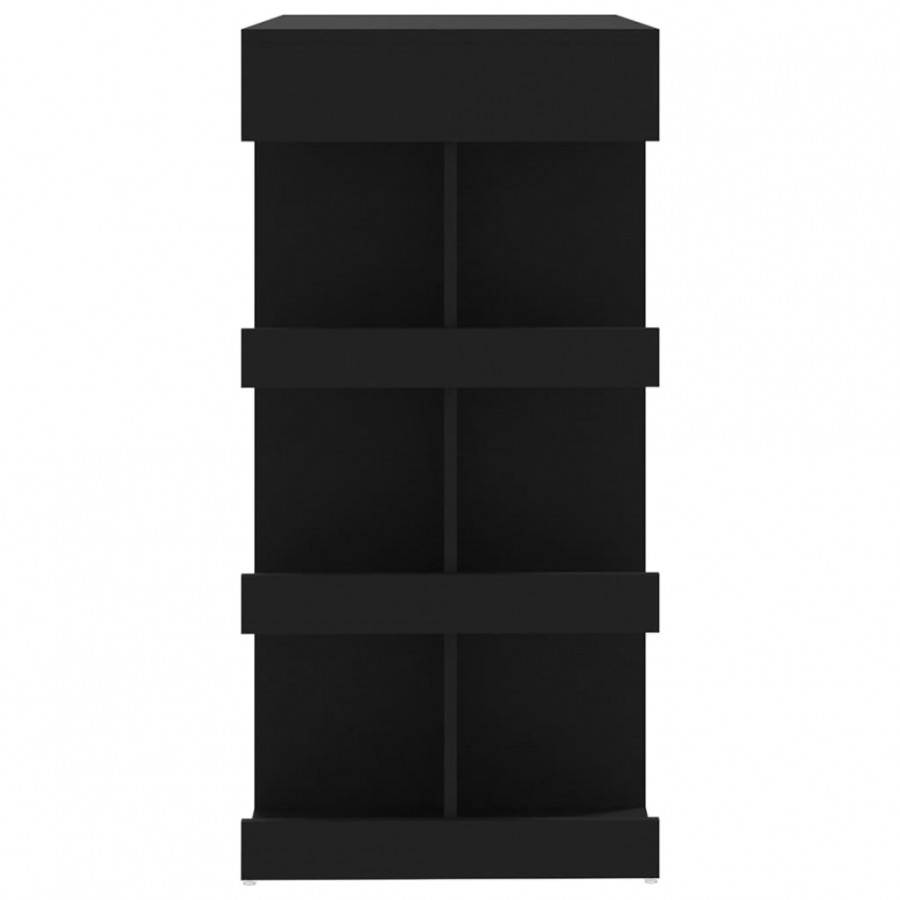 Table de bar étagère de rangement Noir 100x50x101,5 cm Table de bar étagère de rangement Noir 100x50x101,5 cm