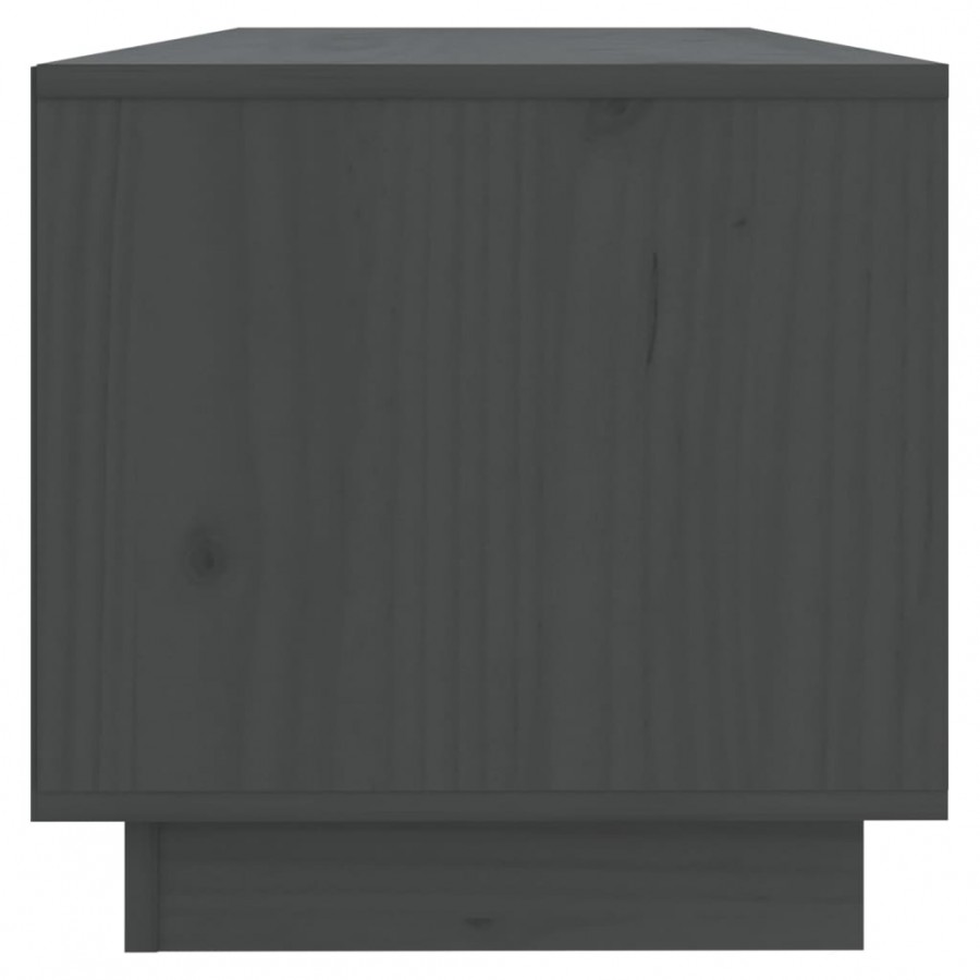 Meuble TV Gris 90x35x35 cm Bois de pin massif Meuble TV Gris 90x35x35 cm Bois de pin massif