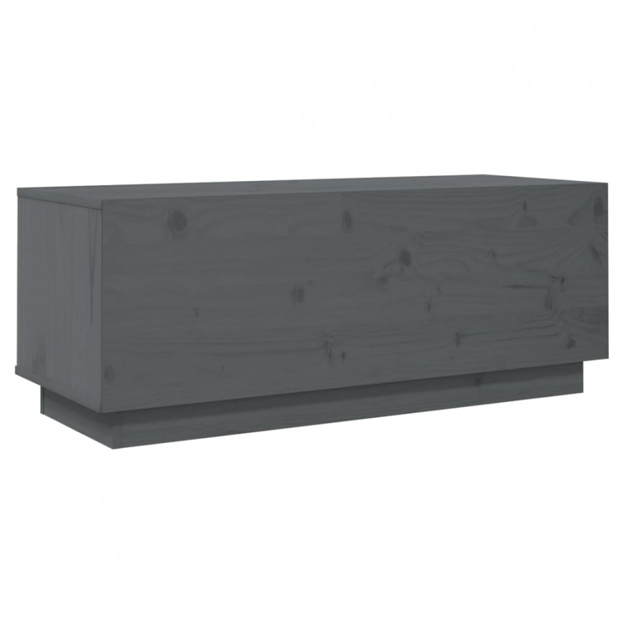 Meuble TV Gris 90x35x35 cm Bois de pin massif Meuble TV Gris 90x35x35 cm Bois de pin massif
