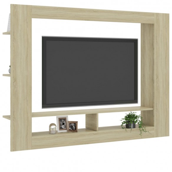 Meuble TV Chêne sonoma 152x22x113 cm Aggloméré