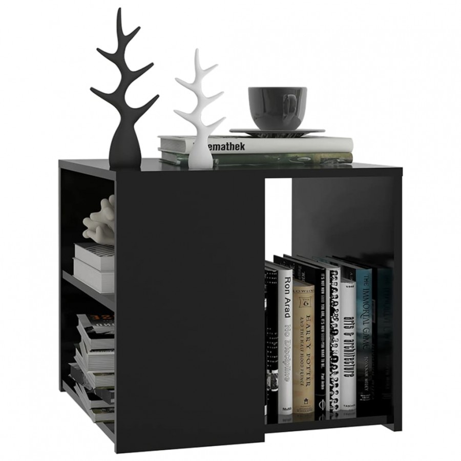 Table d'appoint Noir 50x50x45 cm Aggloméré