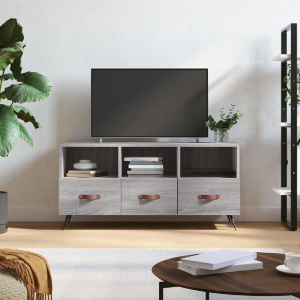 Meuble TV sonoma gris 102x36x50 cm bois d'ingénierie