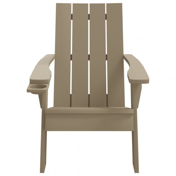 Chaise de jardin Adirondack marron clair 75x88,5x89,5 cm PP