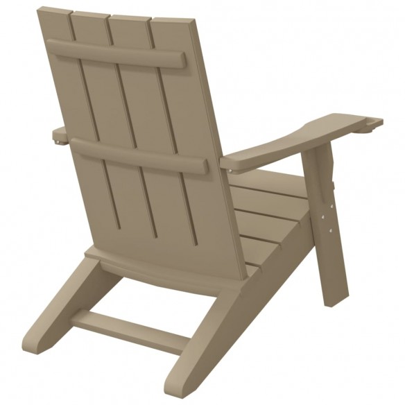 Chaise de jardin Adirondack marron clair 75x88,5x89,5 cm PP