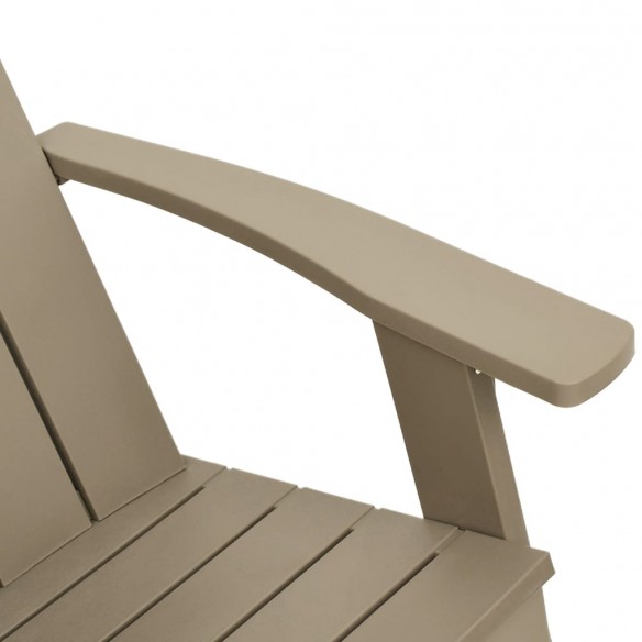 Chaise de jardin Adirondack marron clair 75x88,5x89,5 cm PP