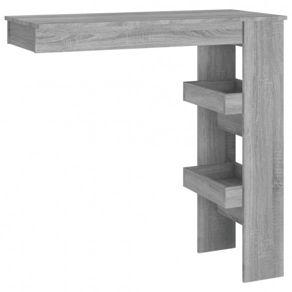 Table bar murale Sonoma gris 102x45x103,5 cm Bois d'ingénierie