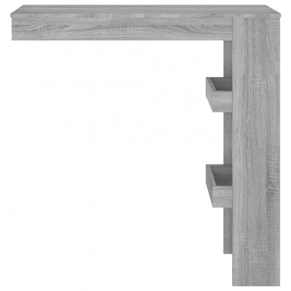 Table bar murale Sonoma gris 102x45x103,5 cm Bois d'ingénierie