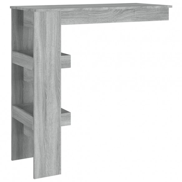 Table bar murale Sonoma gris 102x45x103,5 cm Bois d'ingénierie