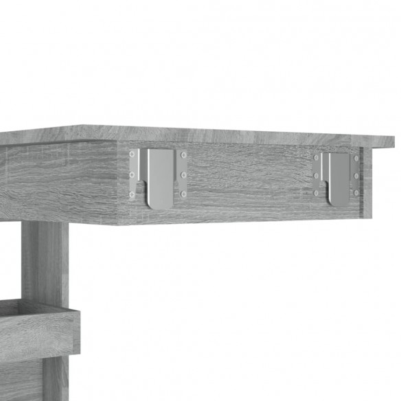 Table bar murale Sonoma gris 102x45x103,5 cm Bois d'ingénierie