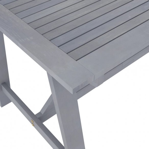 Table à dîner de jardin Gris 140x70x73,5cm Bois d'acacia massif