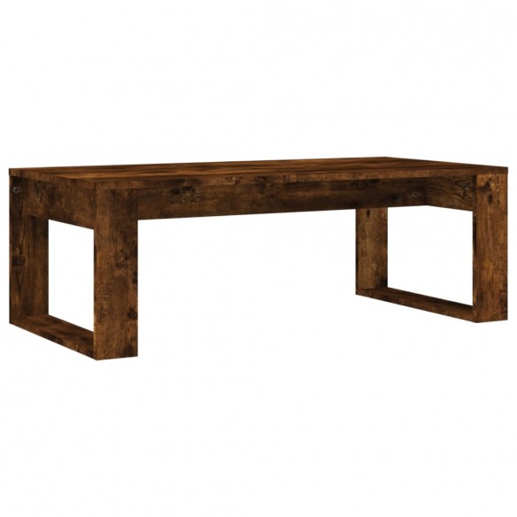 Table basse chêne fumé 102x50x35 cm bois d'ingénierie