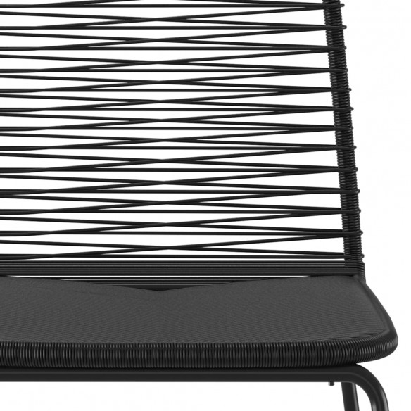 Chaises d'extérieur 4 pcs Résine tressée Noir