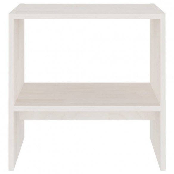 Tables de chevet 2 pcs Blanc 40x30,5x40 cm Bois de pin massif