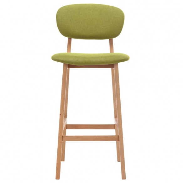 Tabourets de bar lot de 2 vert tissu