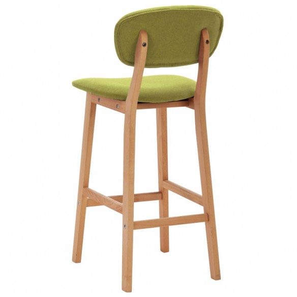 Tabourets de bar lot de 2 vert tissu