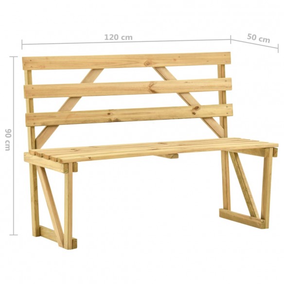 Banc de jardin 120 cm Bois de pin imprégné