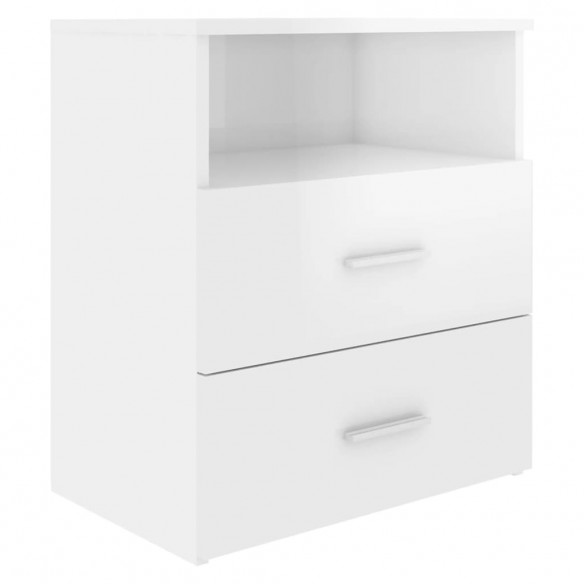 Tables de chevet 2 pcs Blanc brillant 50x32x60 cm