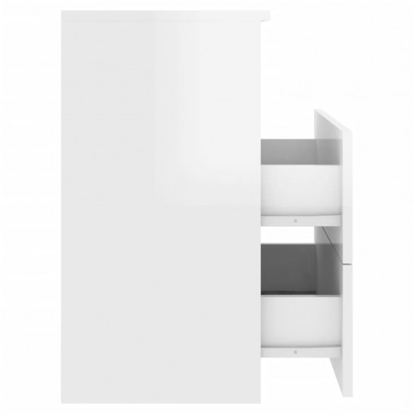 Tables de chevet 2 pcs Blanc brillant 50x32x60 cm