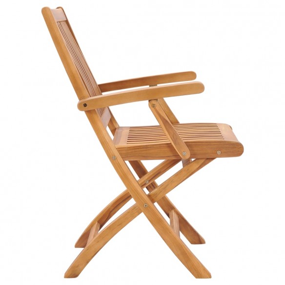 Chaises de jardin pliables 2 pcs Bois de teck massif