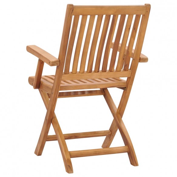 Chaises de jardin pliables 2 pcs Bois de teck massif