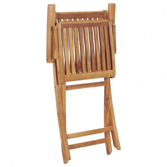 Chaises de jardin pliables 2 pcs Bois de teck massif