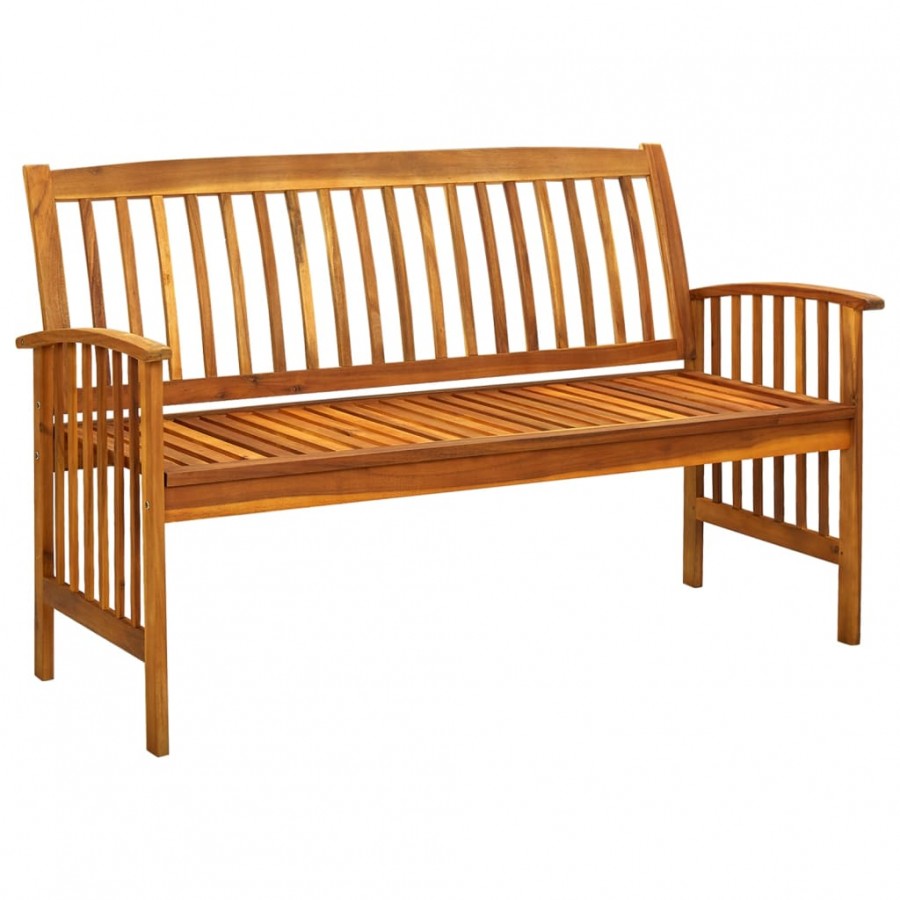 Banc de jardin avec coussin 147 cm Bois d'acacia massif