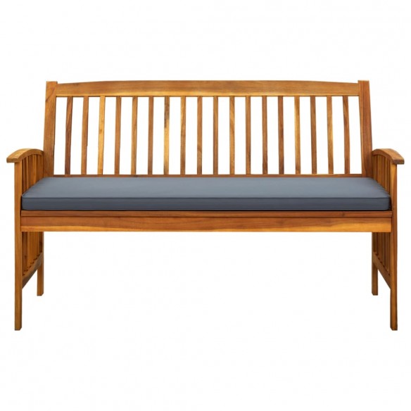 Banc de jardin avec coussin 147 cm Bois d'acacia massif