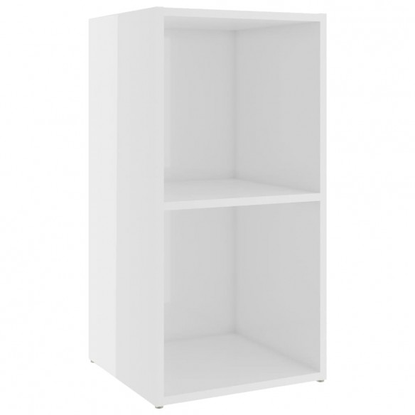 Meubles TV 2 pcs Blanc brillant 72x35x36,5 cm Aggloméré