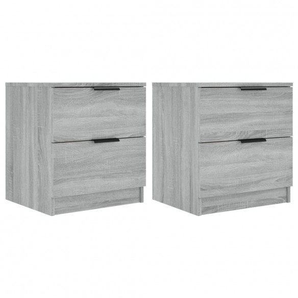 Tables de chevet 2 pcs Sonoma gris Bois d'ingénierie