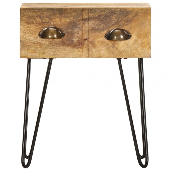 Table de chevet 40 x 30 x 50 cm Bois de manguier massif