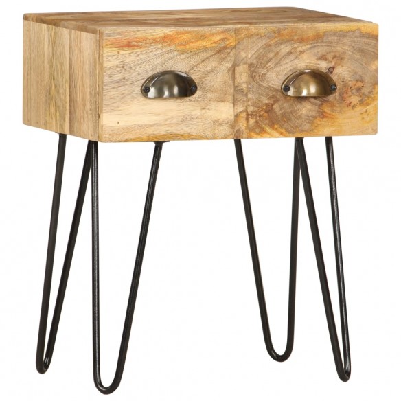 Table de chevet 40 x 30 x 50 cm Bois de manguier massif