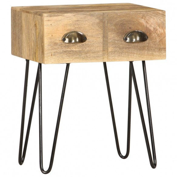 Table de chevet 40 x 30 x 50 cm Bois de manguier massif