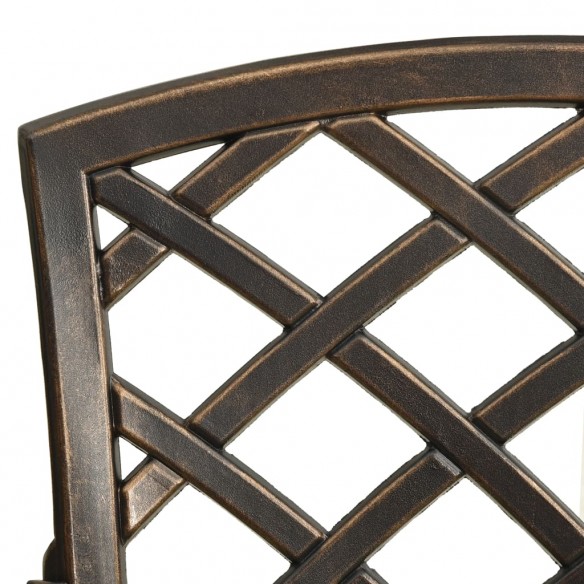 Chaises de jardin 4 pcs Aluminium coulé Bronze