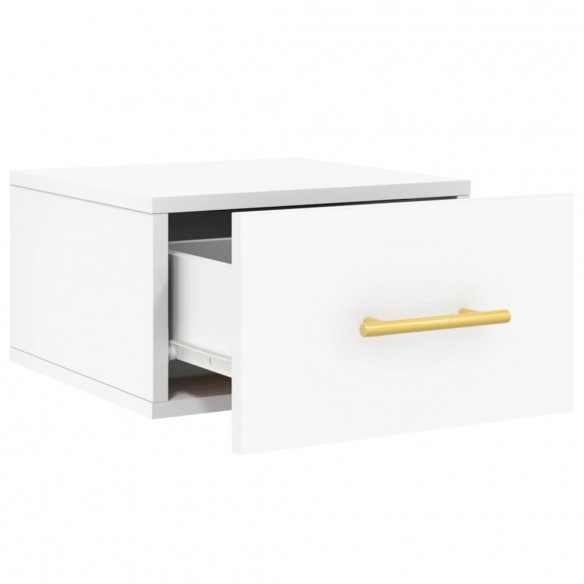 Tables de chevet murales 2 pcs blanc 35x35x20 cm