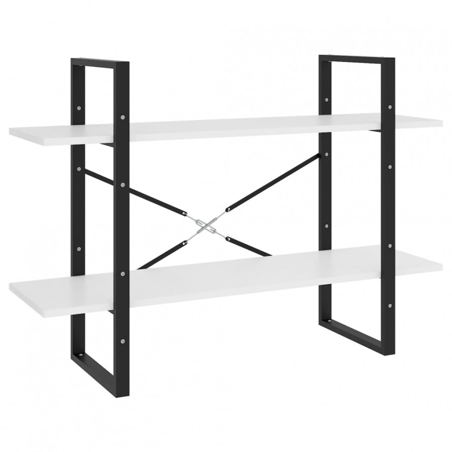 Bibliothèque à 5 niveaux Blanc 100x30x175 cm 