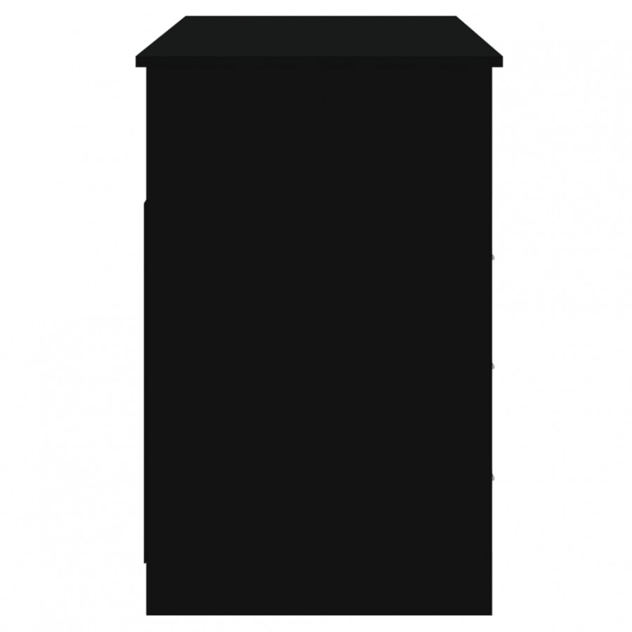 Bureau avec tiroirs Noir 102x50x76 cm 