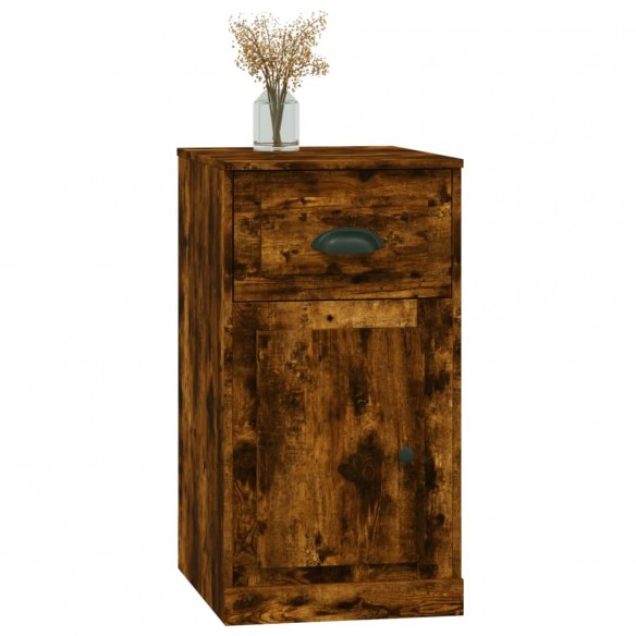 Armoire latérale avec tiroir chêne fumé 40x50x75 cm