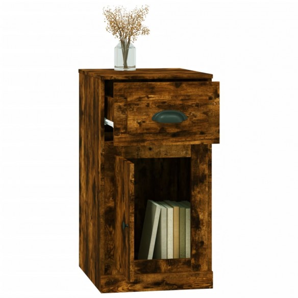 Armoire latérale avec tiroir chêne fumé 40x50x75 cm