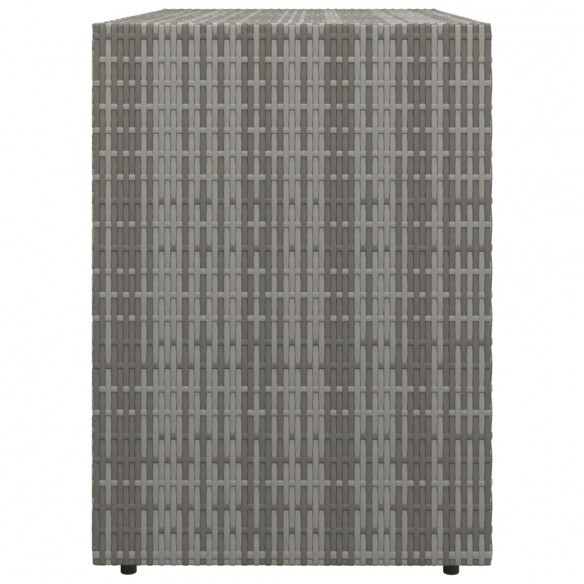 Armoire de rangement jardin Gris 100x55,5x80 cm Résine tressée