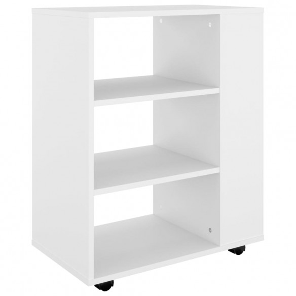 Armoire à roulettes Blanc 60x35x75 cm Aggloméré