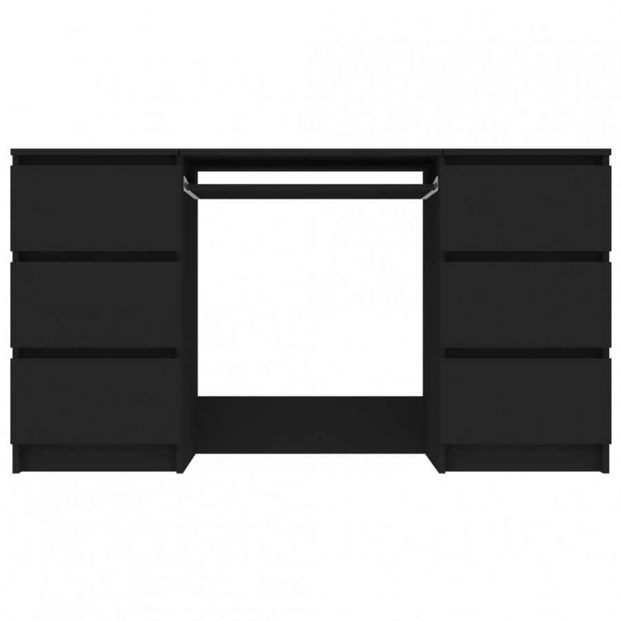 Bureau Noir 140x50x77 cm Aggloméré