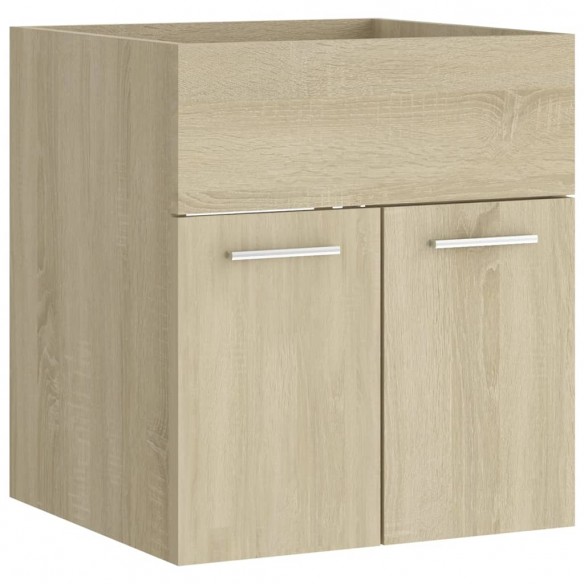 Armoire d'évier avec lavabo intégré Chêne sonoma Aggloméré